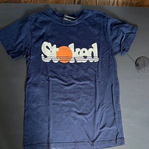 Boys Stoked” short sleeve tee by Tiny Whales size 7
